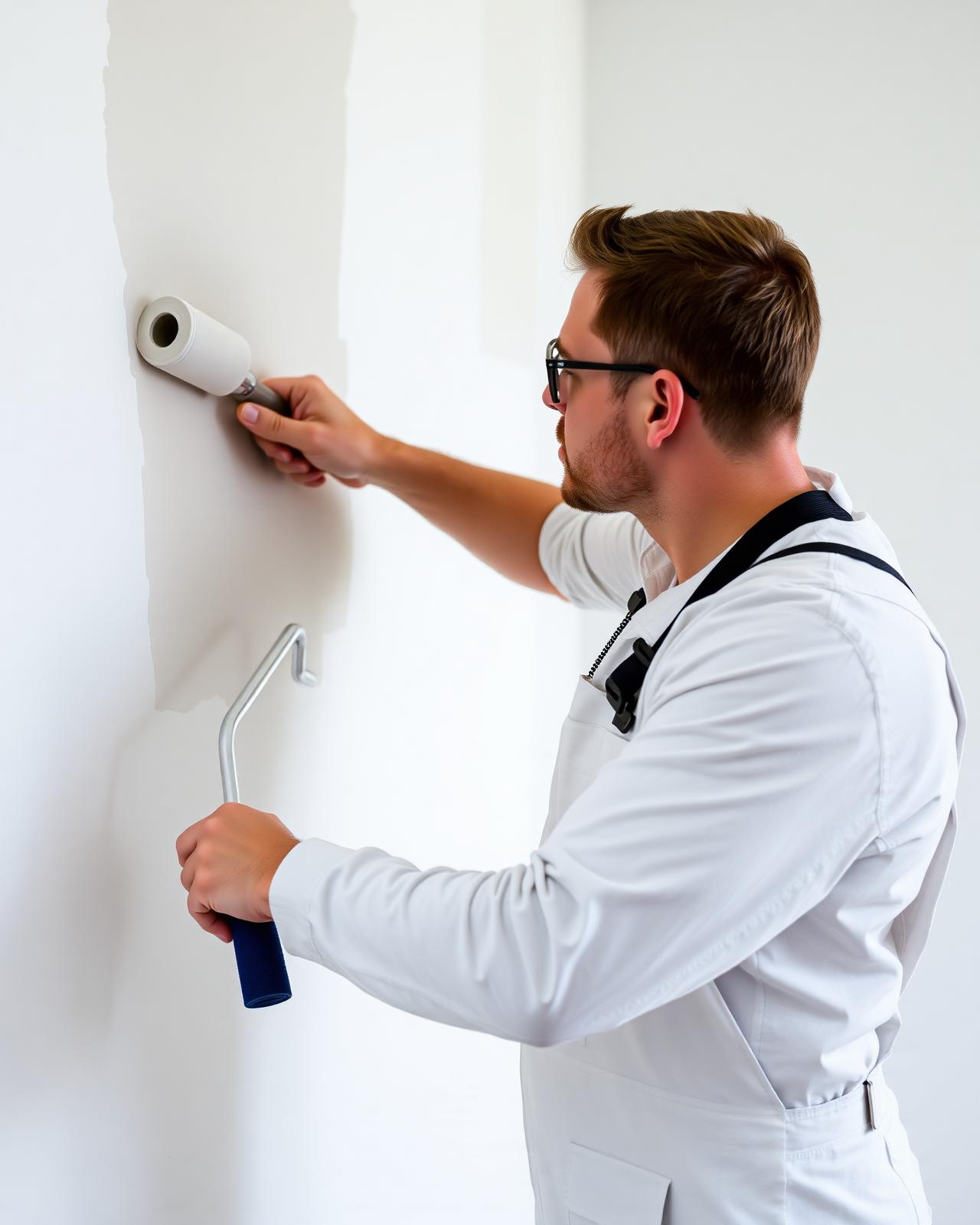 Skilled decorator at work