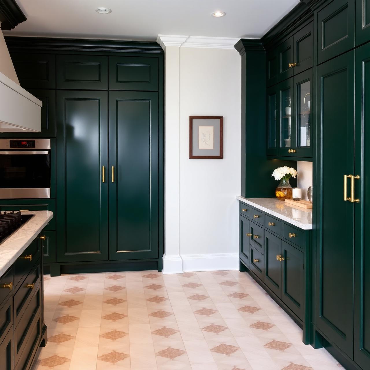 Hand-painted kitchen cabinetry
